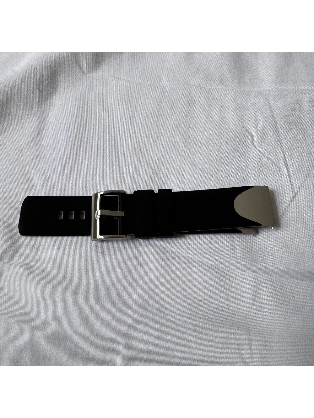Smart Watch Band Black Gray Silicone Buckle Sport Universal 20mm NWT